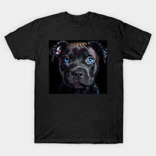Black Staffy Puppy T-Shirt